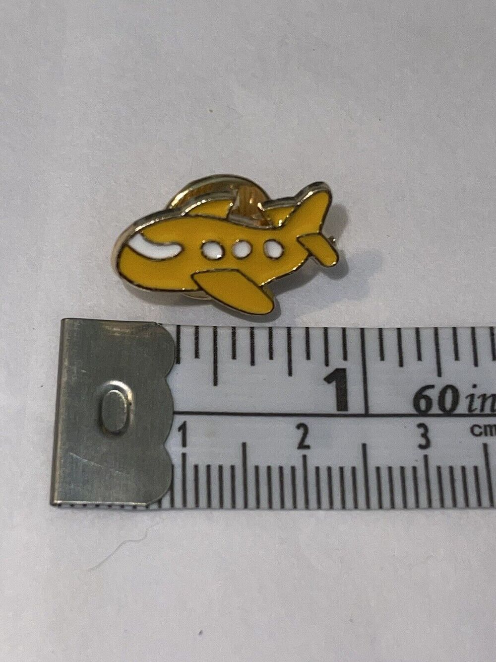 Yellow Plane Fly Pin Brooch